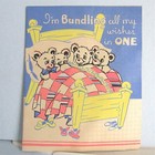 4 Birthday Greeting Card Teddy Bear Mechanical Doctor Punch Out Hallmark Vintage