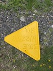 New Old Stock No Passing Zone Triangle Embossed Steel Road Highway Sign