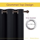 Blackout Curtains 70 W X 63 L Thermal Insulated Grommet 2 Panels Black Nicetown