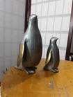 Fabulous Vintage Pair Bronze And Brass Penguins Sculptures figurines Spi 6 5   4