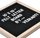 Felt Letter Board With 294 Letters  Numbers   Symbols - 10 X 10 Inch Changeable