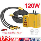 120w Fast Type C Wall Charger   5-in-1 65w Super Fast Cable For Cell Phone Ipad