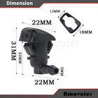 2011-2018 Chrysler 300 Windshield Washer Nozzles Wiper Spray Kit Black 2pcs