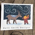 Blizzardy Day Rug Hooking Pattern Burlap Canvas 24x18 Kelli Smith Designs