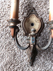 Antique Pair Of Signed Riddle Company Art Deco Wall Sconces Excellent Condition