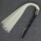 Buddhist Taoist Rayon Silk Horse Hair Tail Fly Whisk Swatter Tai Chi Tv Prop