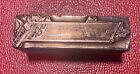 Vtg Printer Letterpress Block Copper On Metal  Price Tag Victorian Image