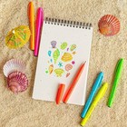 Pentel Arts Sign Pen Brush Tip  Assorted Fluorescent Colors  6-pk