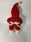 Rushton Co Santa Claus Plush Coca Cola Rubber Face White Boots Vintage No Bottle