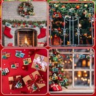 Thyle 10 Pcs Mid Century Modern House Ornaments Wooden House Hanging Ornaments R