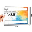 Digdozer 10pk 11x8 5 Horizontal Wall Mount Acrylic Sign Holders No Yellowing