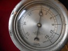 Vintage Steam Gauge-american Steam Gauge--nickled Face-cast Iron Body Brass Ring