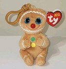 Ty Beanie Bellies Key Clip - Cookie The Gingerbread Man 3  New Mwmts