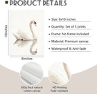 Girl Nursery Wall Art Vintage Canvas Wall Decor Baby Room Pictures Floral Swan A