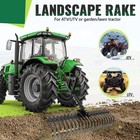 Adjustable 60  Landscape Rake W 1 Point Hitch Lift For Atv Utv Lawn Tractors