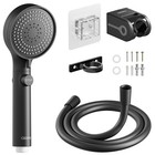 Rv Shower Head With Hose  High Pressure Shower Head With Handheld Matte Black