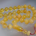 Amber Rosary     33 Oval Beads  13 Mm  Golden Yellow Amber Rosary 52gram