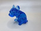 Vintage Westmoreland Cobalt Blue Glass French Bulldog Figurine 3  Frenchie