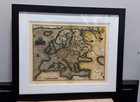 Old World Map Of Europe 1600s  ancient Map  Vintage Style  Poster Print 