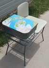 Vintage 1950s Mid-century Modern Gossip Phone Table Lu Van Inc  Retro Furniture