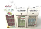  3  Kiss Impress Color Press-on Manicure Nails New In Packaging No Repeat Styles
