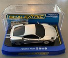 Scalextric 1 32 Scale Silver Ferrari F430 Slot Car Model C2874   Tires New