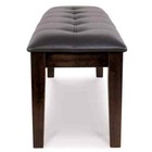 Haddigan Traditional Dark Brown Faux Leather 50 In  4-leg Dining Table Bench Sea
