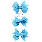 2 Pcs Baby Hair Bows Clips Fully Lined Grosgrain Ribbon Mini Newborn White