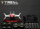 Treal 1 18 Trx 4m Portal Axle Complete Front Kit W brass Covers Aluminum Silver