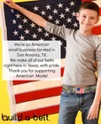 Build A Belt Kid s American Flag 1 25  Wide Flip Top Buckle With Canvas Web Belt
