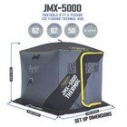Clam Jason Mitchell X5000 Portable 9 Ft 6 Person Ice Fishing Thermal Hub Shelter