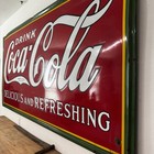 Rare Original 1938 4x8 Coca-cola Porcelain Advertising Sign