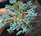 Vintage French Glass Seed Bead Flowers Lovely     