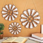 Wood Windmill Wall Decor Farmhouse Hanging Rustic Home Decor 3 Pcs