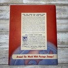 Vtg 1958 He Harris Adventurer Stamp Album - Around The World With Postage Stamps