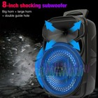 1000w Portable 8inch Bluetooth Party Speaker Loud Bass Sound W  Remote Mic Fm