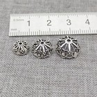 925 Sterling Silver Oxidized Flower Bead Caps Heart Type 8mm 10mm 12mm 14mm 16mm