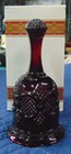Avon Vintage 1876 Cape Cod Collection Hostess Bell Ruby Red Glass New In Box B1