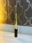 Vintage Brass Telescope Spyglass With Wooden Grip Nautical Decor Gift Idea