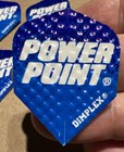 Vintage Power Point Dimplex Dart Flights    textured- Blue And White    7 Flight Lot