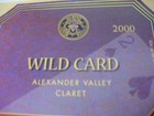 Wine Label  Murphy Goode 2000 Wild Card Alexander Valley Claret