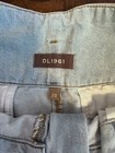 Dl1961 Camile High Rise Pleated Front Light Blue Denim Paperbag Shorts Sz 25