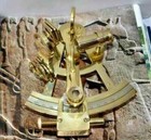 Sextant Nautical Brass Vintage Maritime Antique Working Without Wooden Box