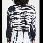 Monrow Supersoft Fleece Painter Tie Dye Cropped Boyfriend Sweatshirt Womens Med