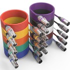 10 Pack 6ft Xlr Cables Male To Female   Colorful 3 Pin Mic Cords For Mixer  Stud