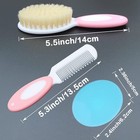 Baby Hair Brush  silicone Cradle Cap Set  For 3 Piece Pink