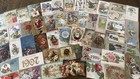 Lot Of 60 mixed  Antique Vintage Holidays Greetings 1900 s Postcards santa p708
