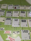 Vintage Grocery Store Plastic Price Tags Signage Meat Food Sausage Seafood