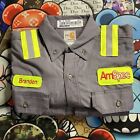 Carhartt High Visibility Fr Button Down Long Sleeve Shirt