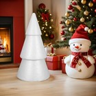 3pcs White Polystyrene Shapes  Foam Christmas Trees - Blank Foam Shapes For